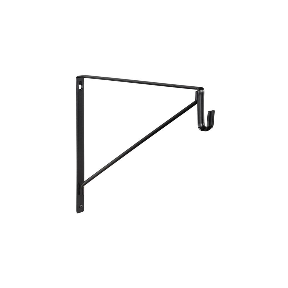 Sure-Loc Hardware SRS-7 FBL Shelf And Rod Support For Oval Closet Rod in Flat Black